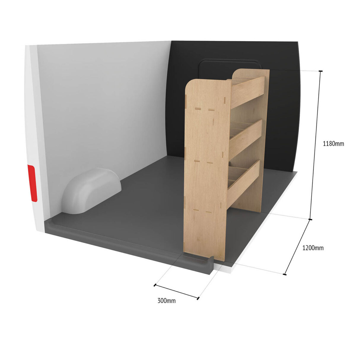 Ford Transit Custom L2 2012-23 Estantería para el lado del pasajero - Imagen 9