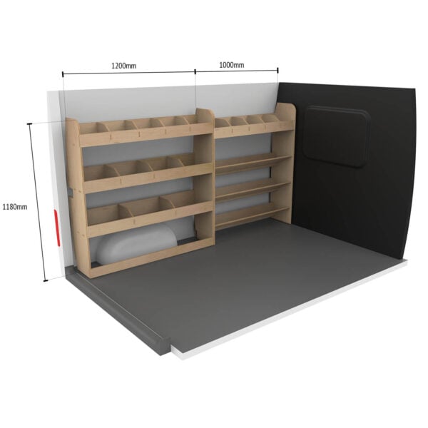 Ford Transit Custom L2 2012-23 Caja de herramientas y estantería trasera - Imagen 8