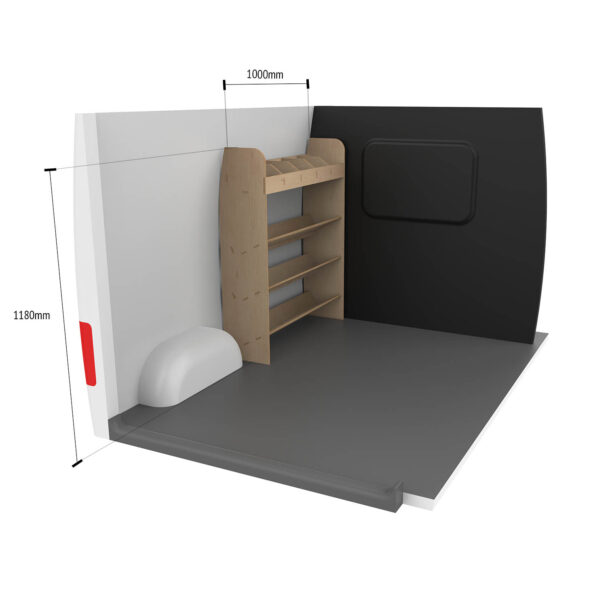 Ford Transit Custom L1 y L2 2012-23 Estantería para caja de herramientas - Imagen 8