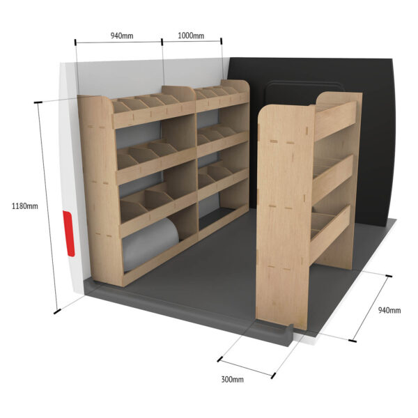 Opel Vivaro L1 2019+ Estanterías triples - Imagen 6