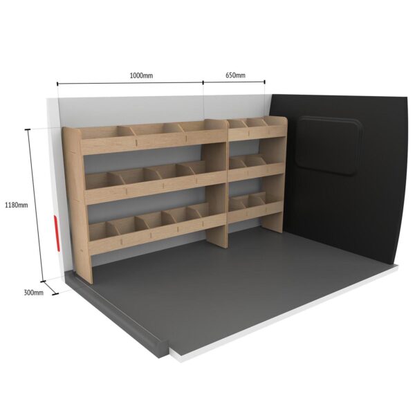 Citroen Berlingo L2 (XL) 2019+ Estantería para todo el lado del conductor - Imagen 5