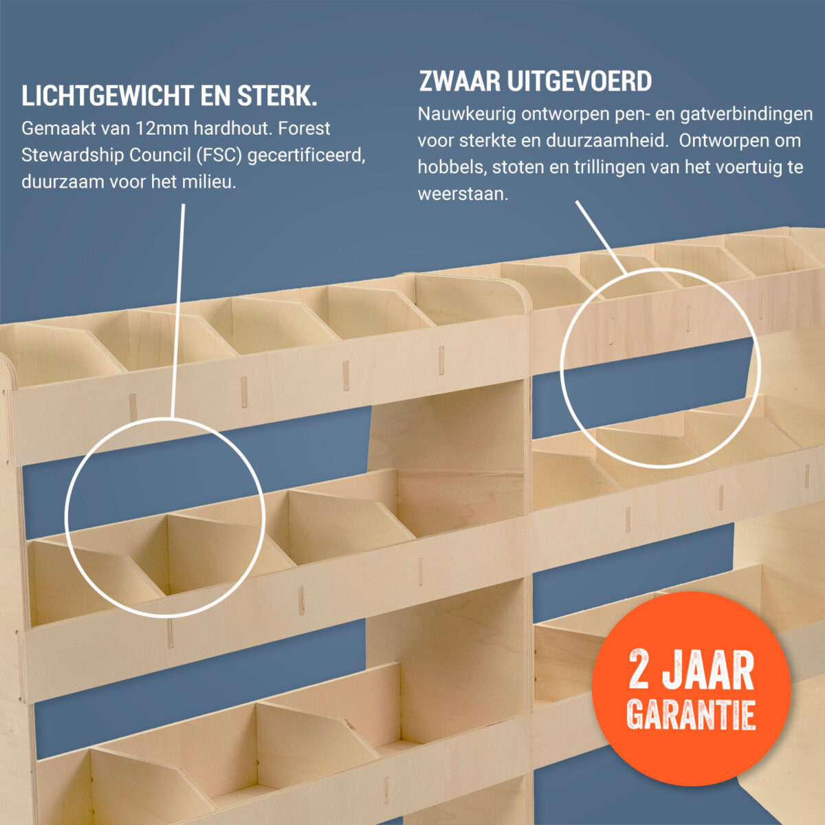 Volkswagen Transporter T6 L2 2015-24 Estanterías triples - Imagen 7