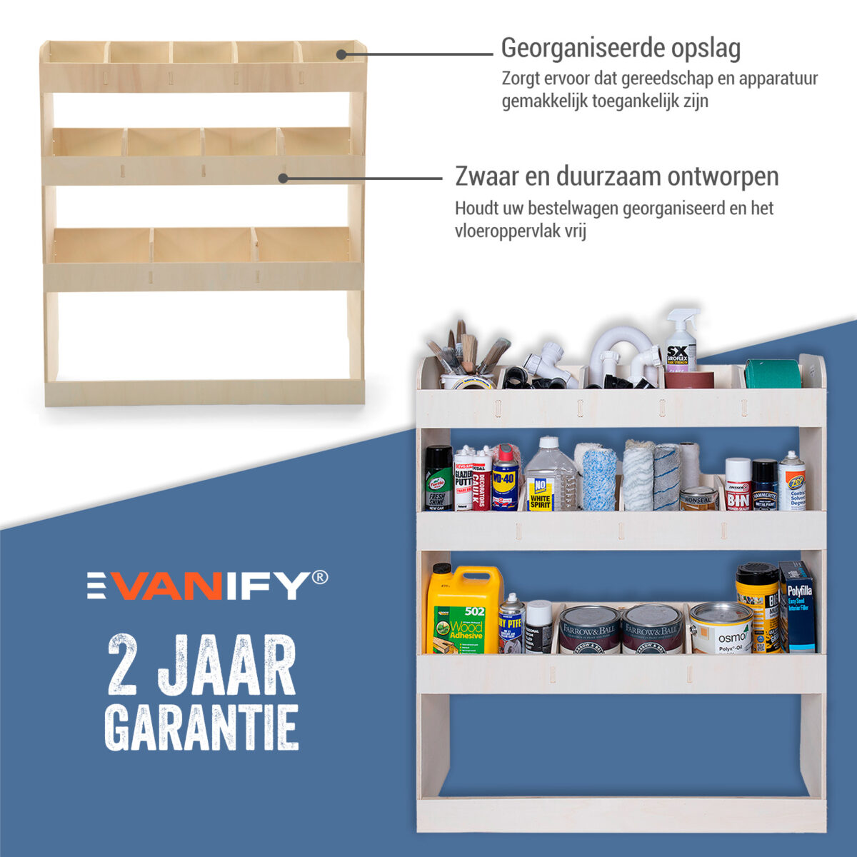 Volkswagen Transporter T6 L2 2015-24 Estantería trasera para el lado del conductor - Imagen 8