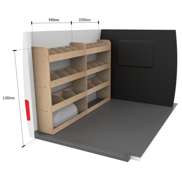 Nissan Primastar L1 2001-14 Estantería para todo el lado del conductor - Imagen 6