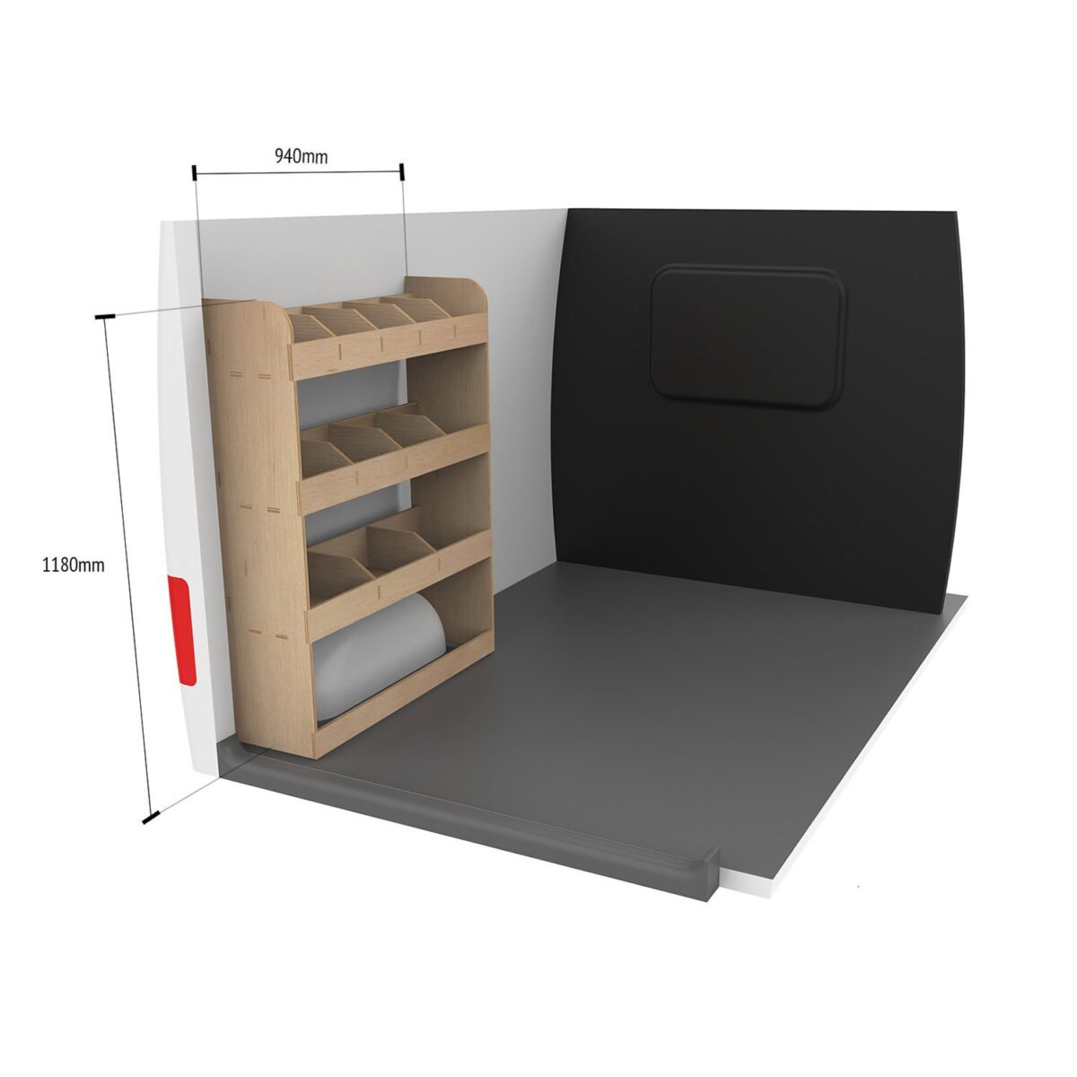 Nissan Primastar L1 2001-14 Estantería trasera para el lado del conductor - Imagen 9