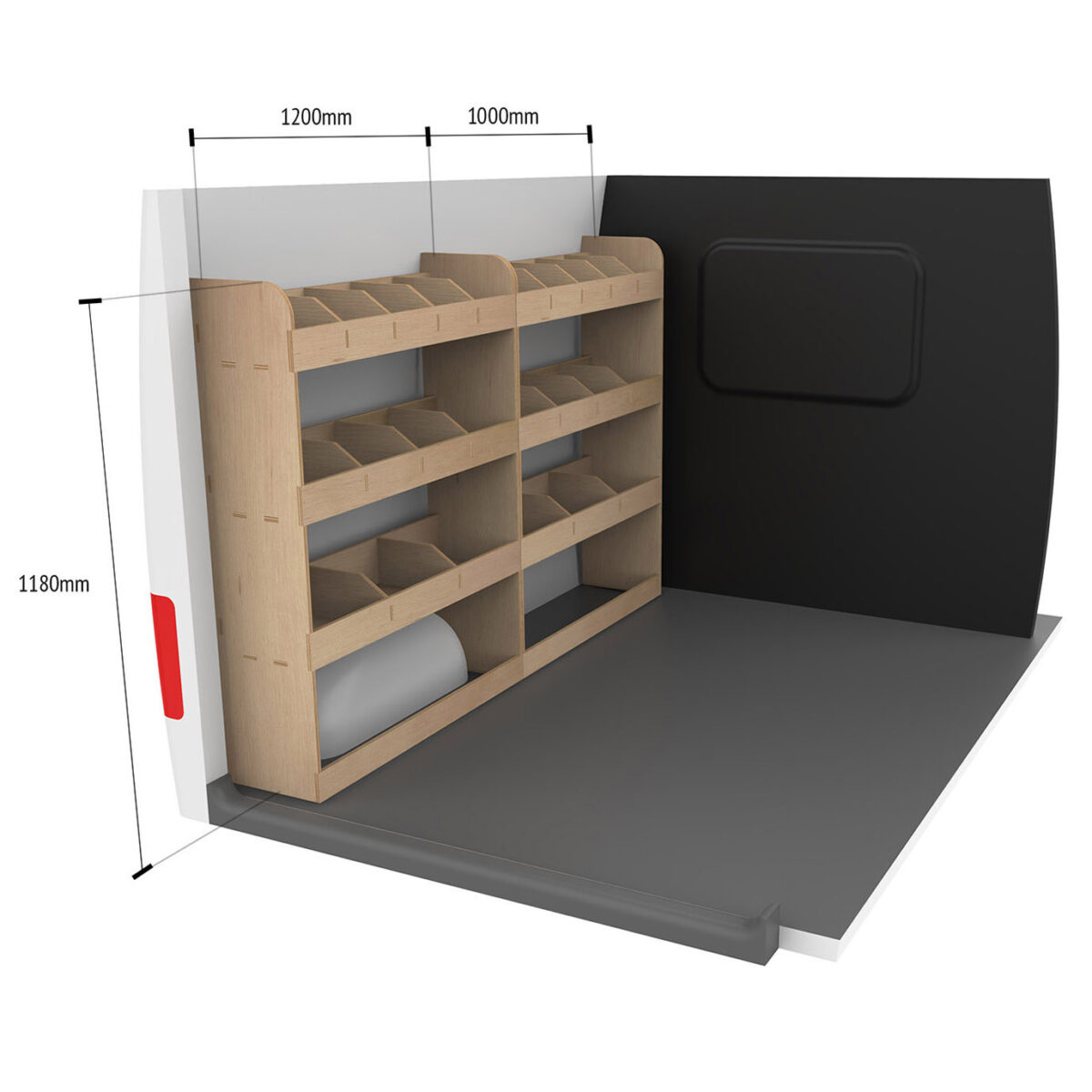 Mercedes Vito L3 2003+ Estantería para todo el lado del conductor - Imagen 8